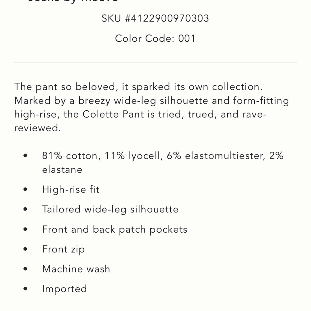 NWT Anthropologie Maeve Curvy Colette High Rise Wide Leg Crop Elm Wash sz 28 - Picture 5 of 10